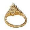 Alternate view 2 of vintage filigree marquise ring with openwork yellow-tone silver band