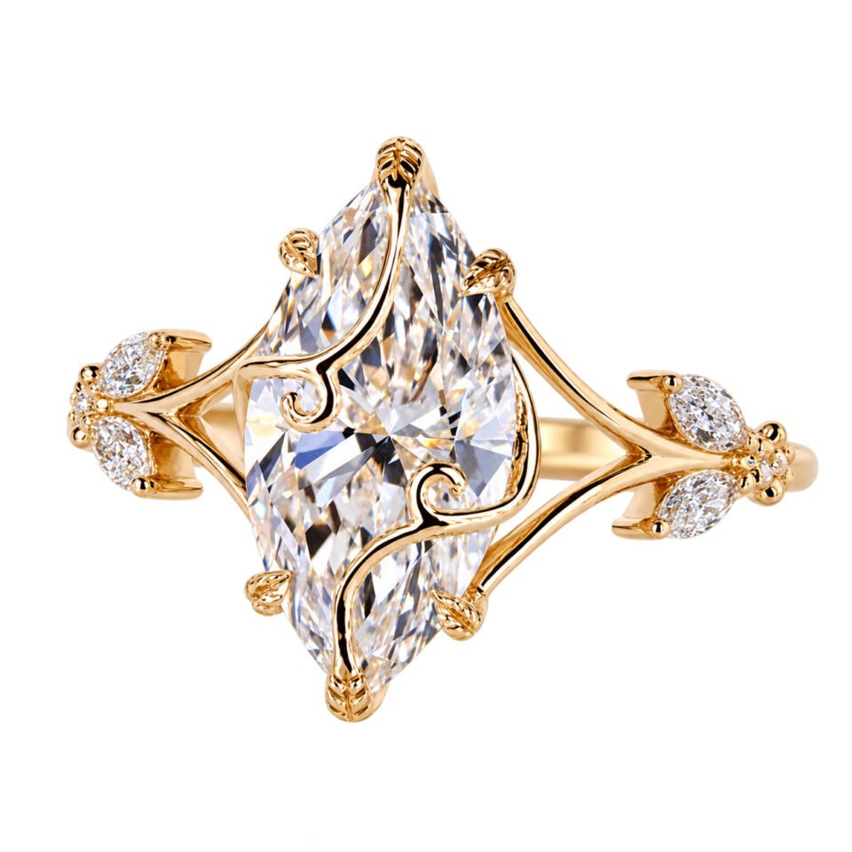 Marquise Vine-Leaf Ring